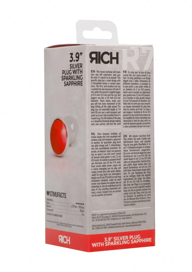 R7 - Silver Plug - 3.9 Inch - Red Sapphire