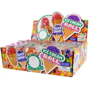 Squish and Squeeze Ice Cream Toy Ball - 12 Pieces Per Pack 22050