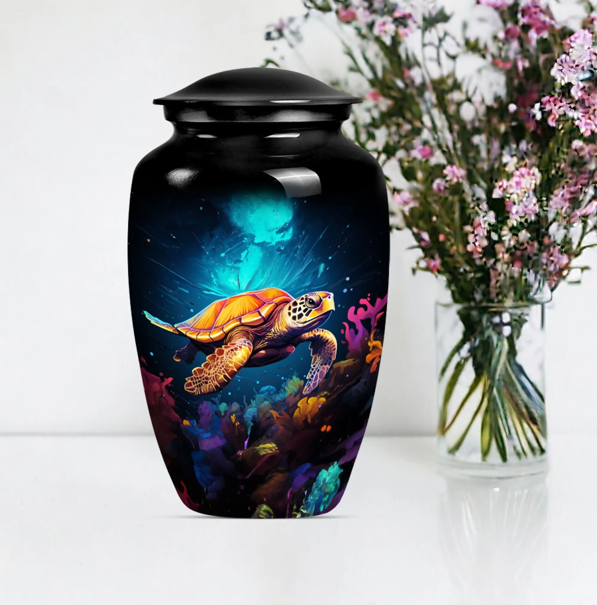 Turtle Theme Urn - Optimal Lasting Tribute for the Departed