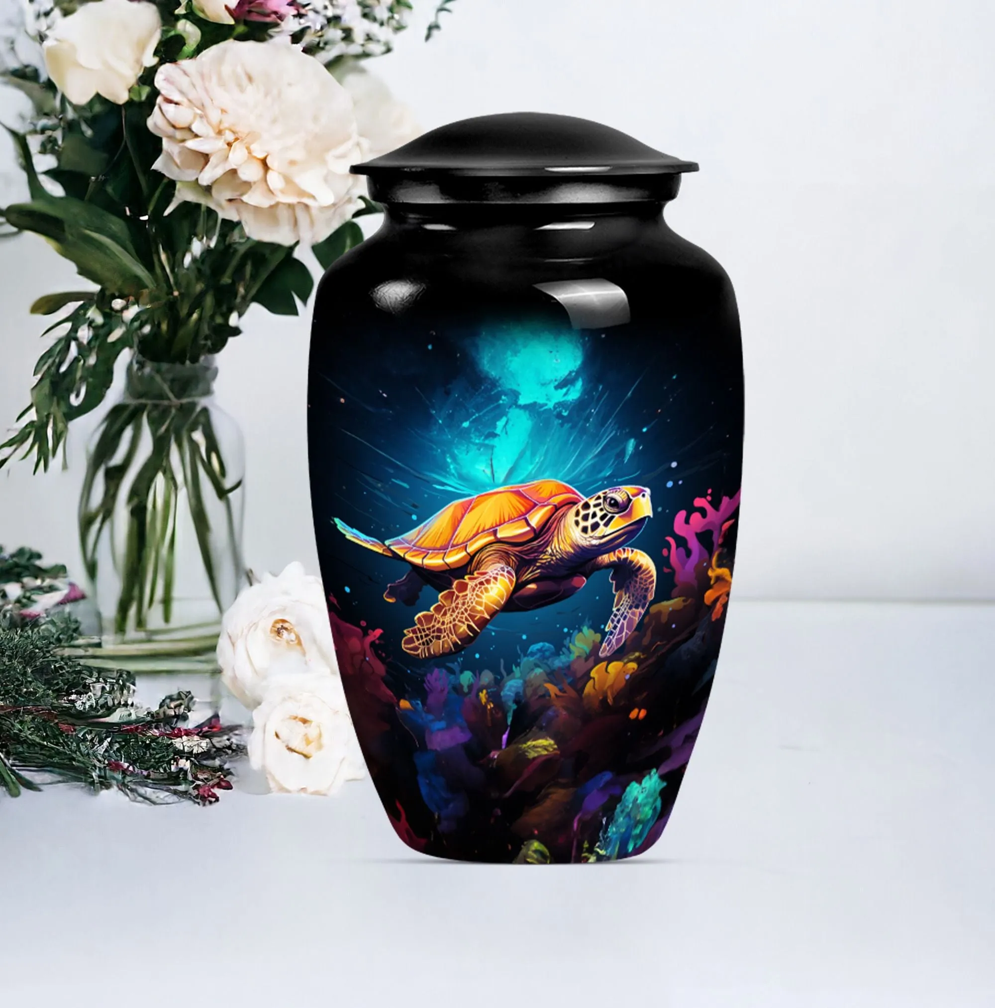 Turtle Theme Urn - Optimal Lasting Tribute for the Departed