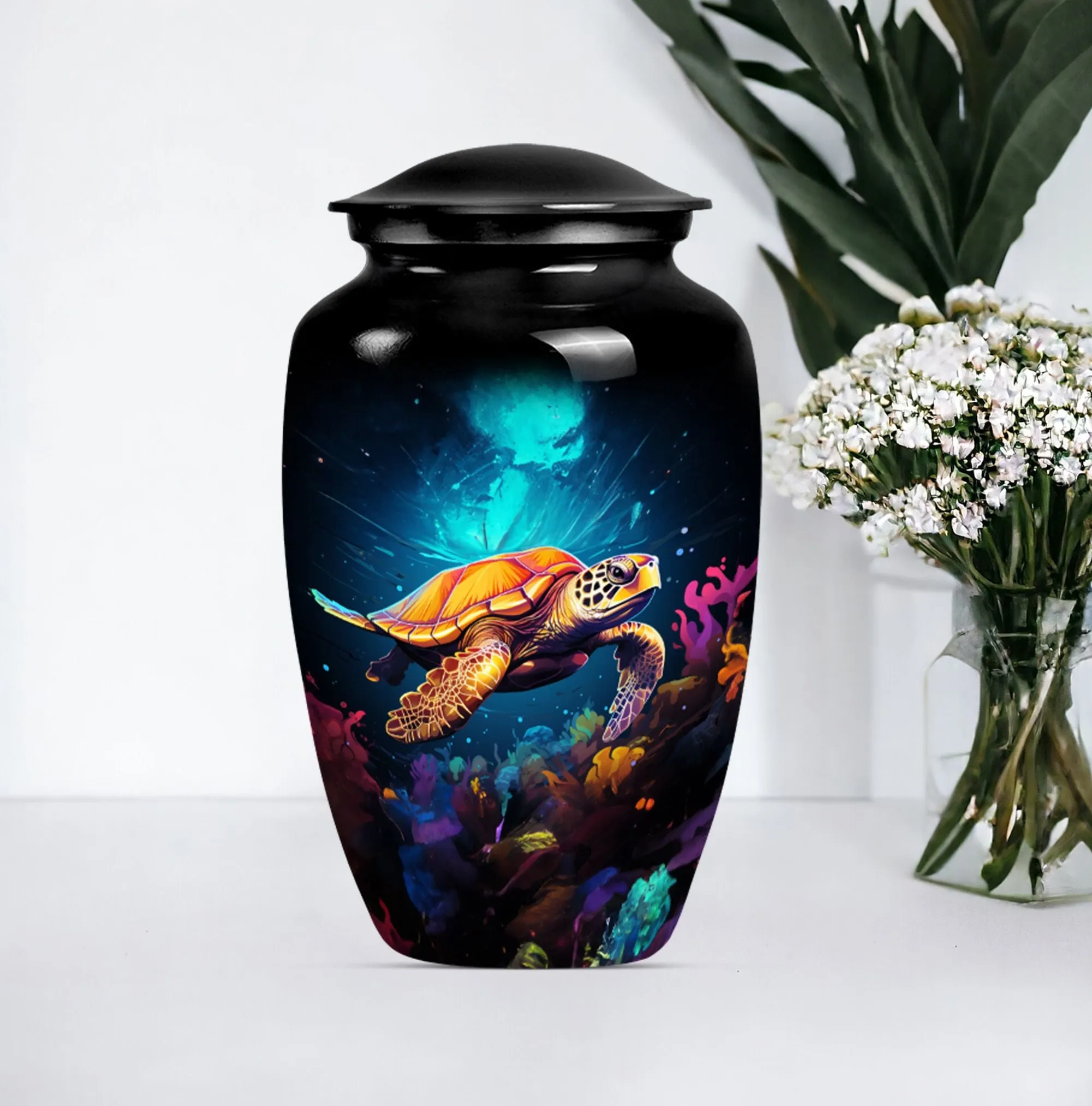 Turtle Theme Urn - Optimal Lasting Tribute for the Departed