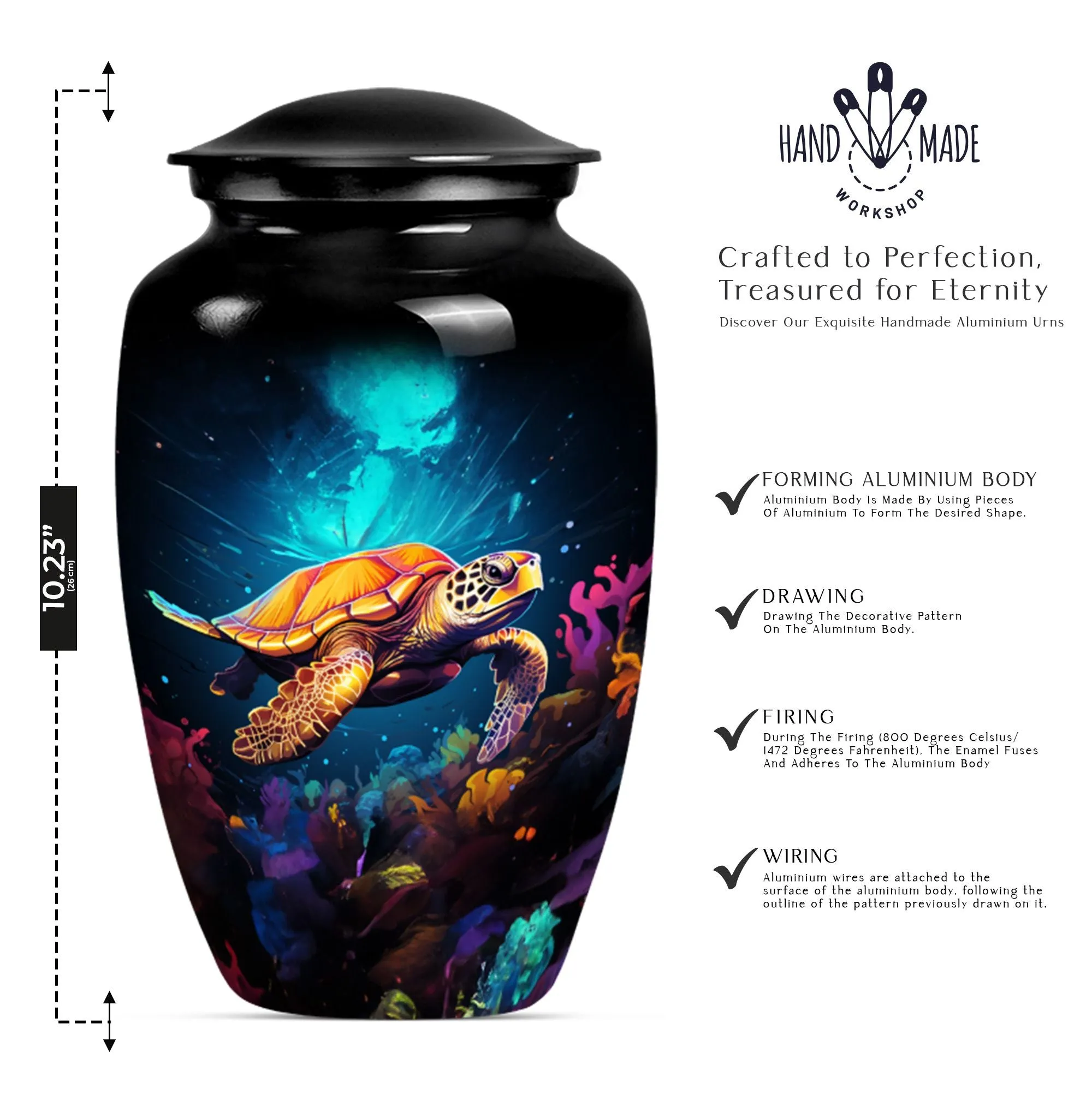Turtle Theme Urn - Optimal Lasting Tribute for the Departed