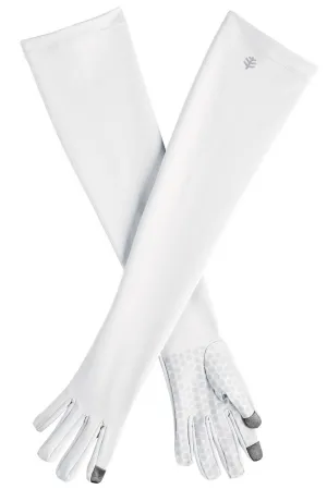 Unisex Culebra UV Long Sun Gloves | White